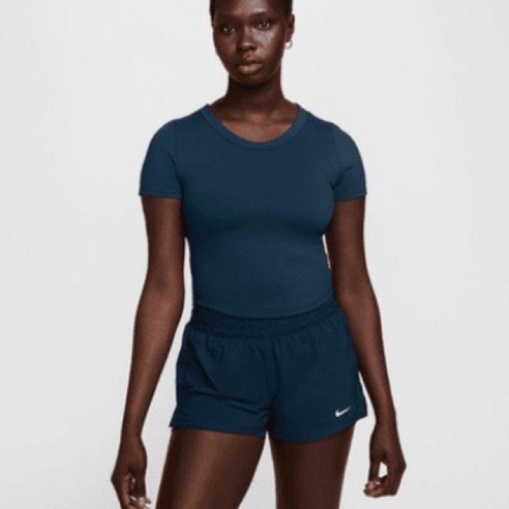 Nike NWT Dri-FIT Short-Sleeve Cropped Top Armory Navy/Black